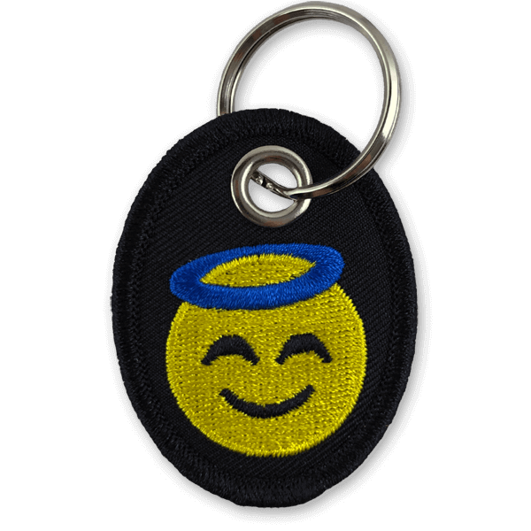 Embroidered Smiley Face Emblem